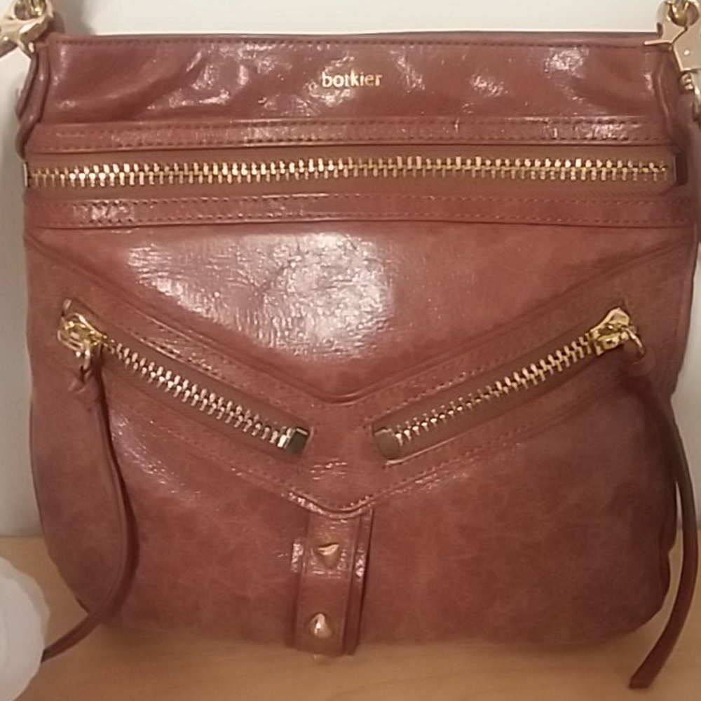 Botkier Trigger Leather Convertible Crossbody Messenger Bag in Nutmeg Color NWT - Picture 5 of 16